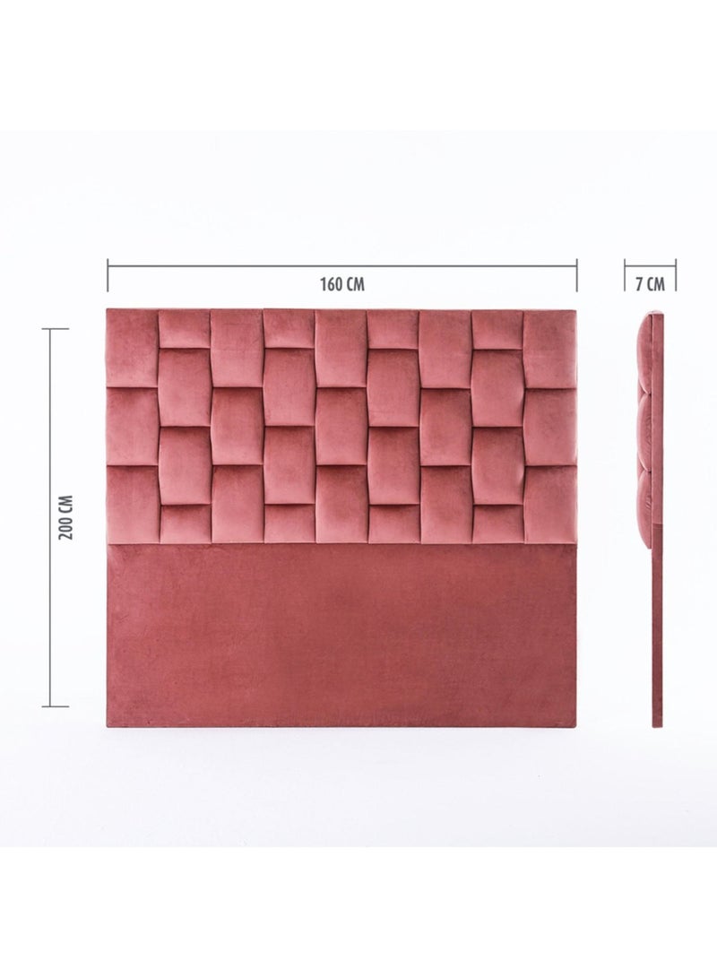 Karnak Estorn Upholstered Velvet Bed Frame Bedroom Furniture Strong And Sturdy Modern Design Wooden Bed | Quiet & Comfortable Bed (Queen - 160x200cm, Pink) - Image 5