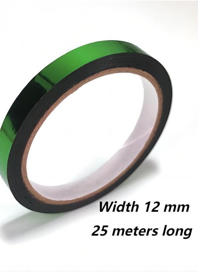TNGames - 12 Rolls Packaging Tape 12mm x 25M Green - Image 1