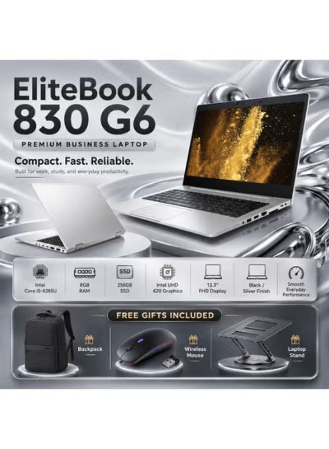 Business Laptop 13.3 Inch Display, Intel Core i7 8th Generation Processor, 8GB RAM, 256GB SSD Storage, Windows 10 Pro, Portable Laptop with Carrying Bag, Laptop Stand and Mouse for Work and Study - Image 1