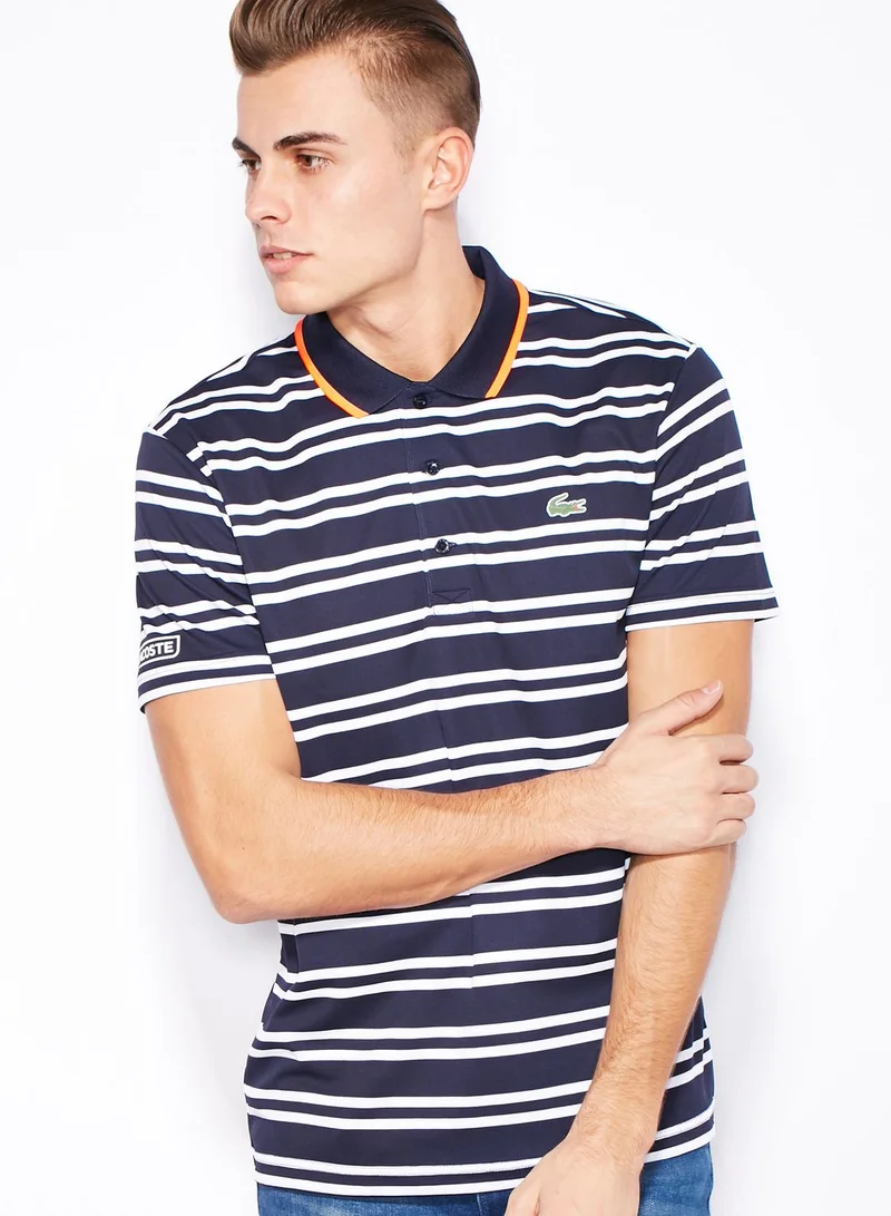 LACOSTE Stripped Polo