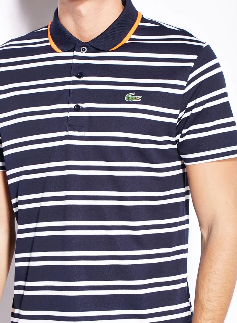 LACOSTE Stripped Polo