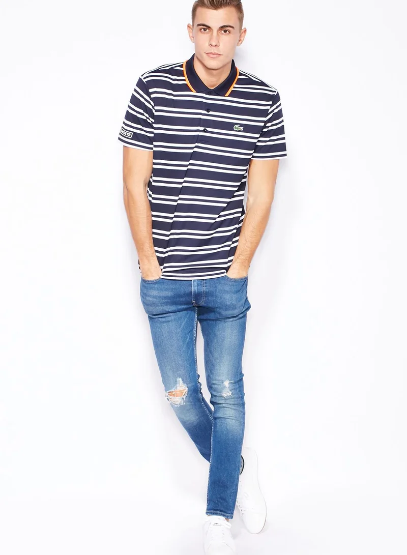 LACOSTE Stripped Polo