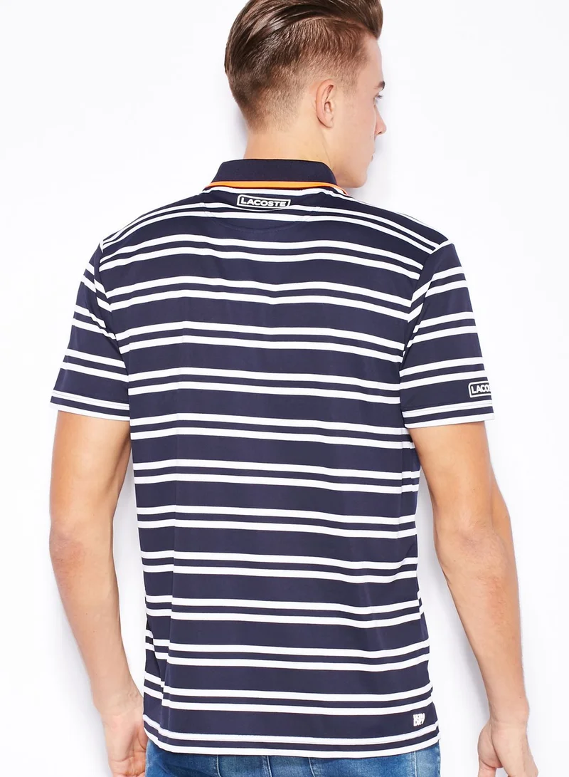 LACOSTE Stripped Polo