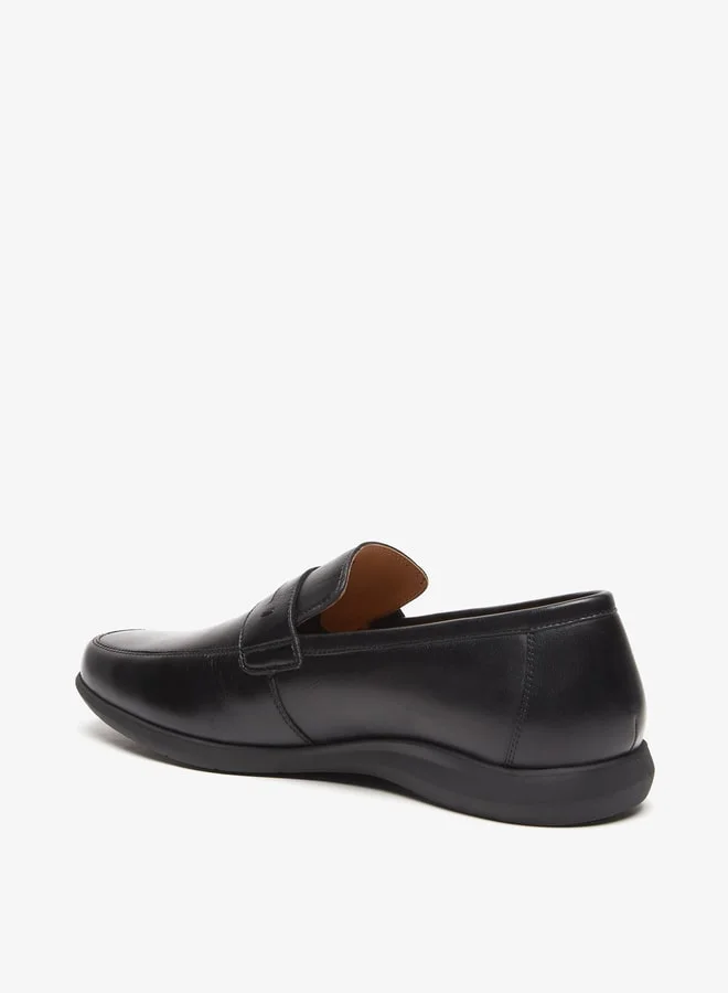 Le Confort Men Textured Slip-On Loafers With Cutout Detail