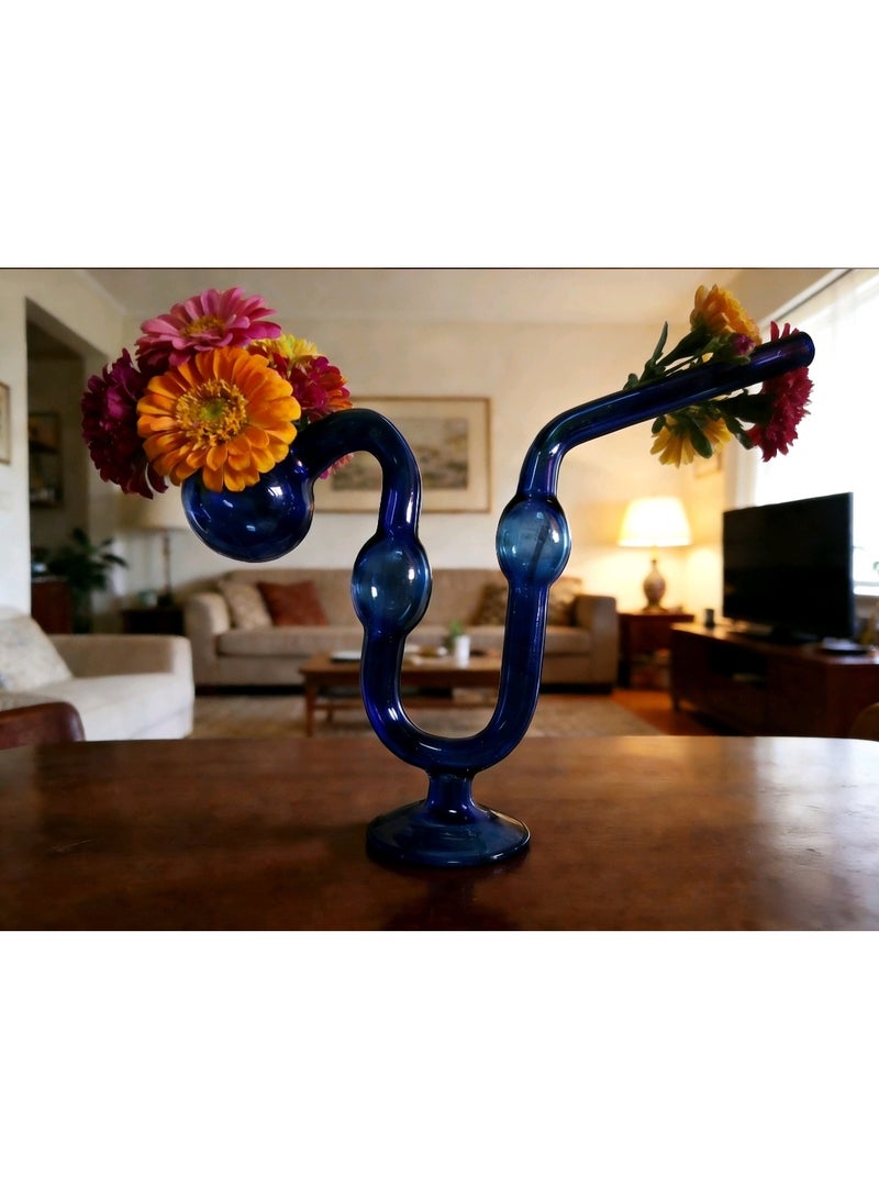 Heat resistant high borosilicate glass home and office decoration vase