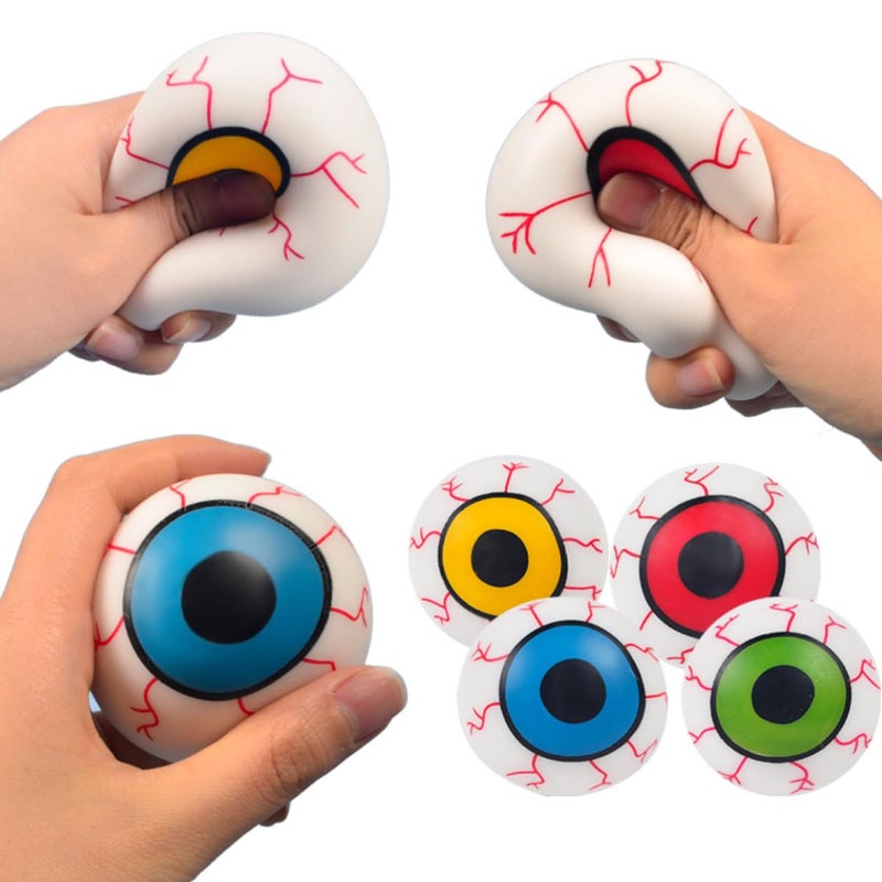 Dhjrefhhd 1PCS Soft Eyeballs Squeeze Prop Eye Squishy Ball Party Fidget Tool Halloween Stress Ball Tool Prize Birthday Gifts Red or Randomly Color - Image 3