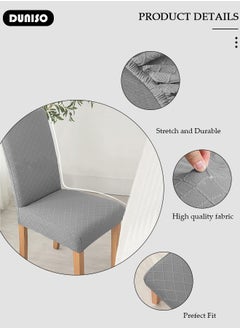 4 PCS Lattice Dining Chair Cover, Stretch Jacquard Dining Chair Slipcovers, Removable Chair Protector for Hotel Dining Room Ceremony Banquet Wedding Party - pzsku/ZF35A2C2FE2DEA0D4B2C5Z/45/_/1725930940/42dd851c-4a7a-4578-8fc5-4636c2cd9c72