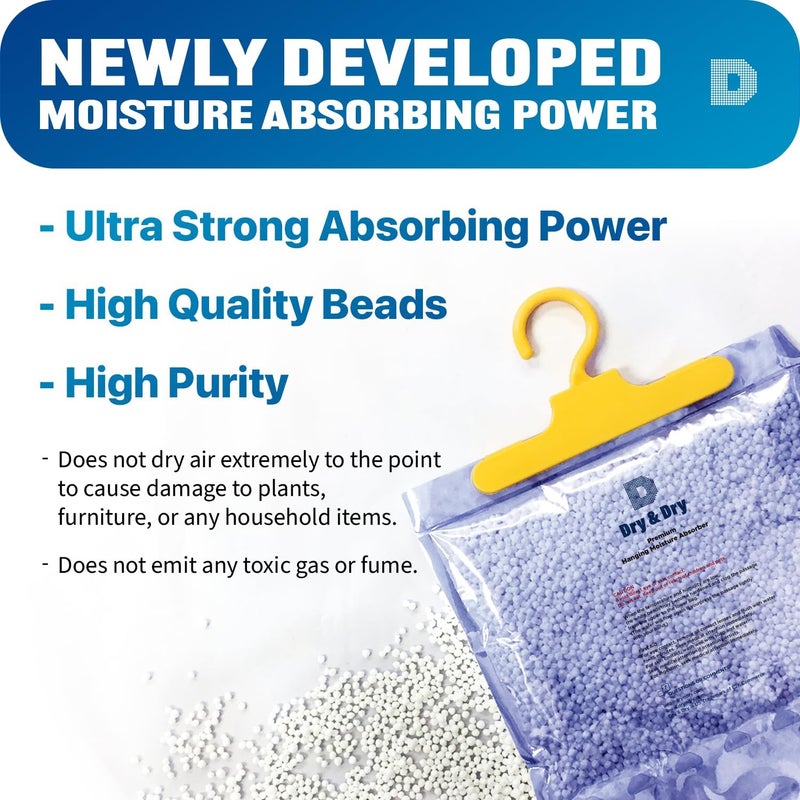 DRYDRY 4 Pack Premium Moisture Absorbers for Home, Basement & Bedroom - Small Dehumidifiers - Image 3