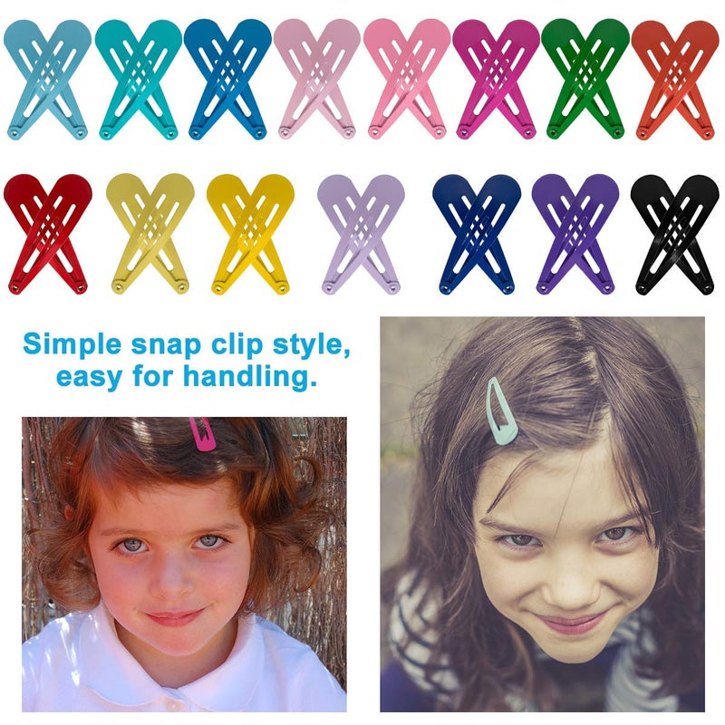 BetyBedy 60 Pcs Hair Barrettes, Non-Slip Hair Clips, 2 Inch Metal Hairpins Accessories for Toddlers, Girls, Kids, Teens, Women (15 Assorted Colors) - Image 3
