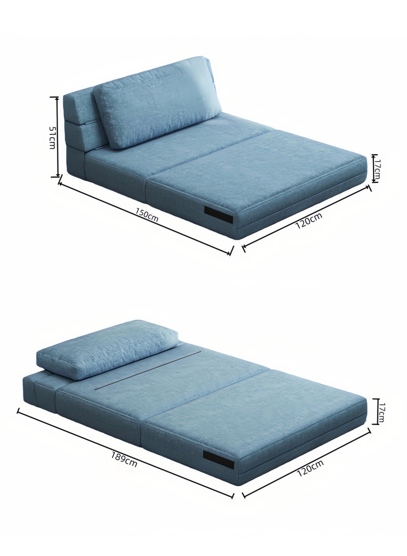 Amoyls 3-in-1 Convertible Sofa Bed - Multifunctional Sofa for Sitting, Lounging & Sleeping with High-Resilience Foam & Breathable Linen Fabric - Image 3