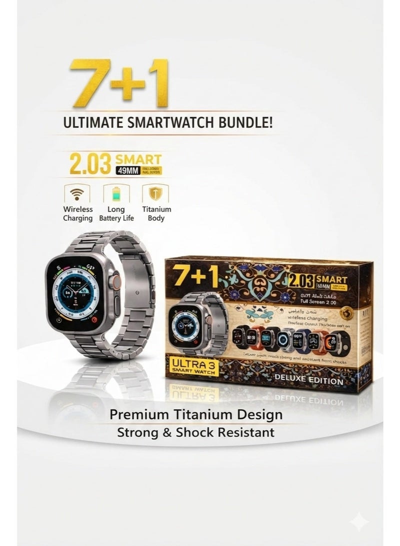 Smart Watch ULTRA3 Health Fitness Tracker Sport Watch 49mm - Image 1