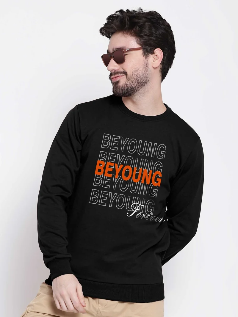 بيونغ سويت شيرت رجالي أسود فوريفر