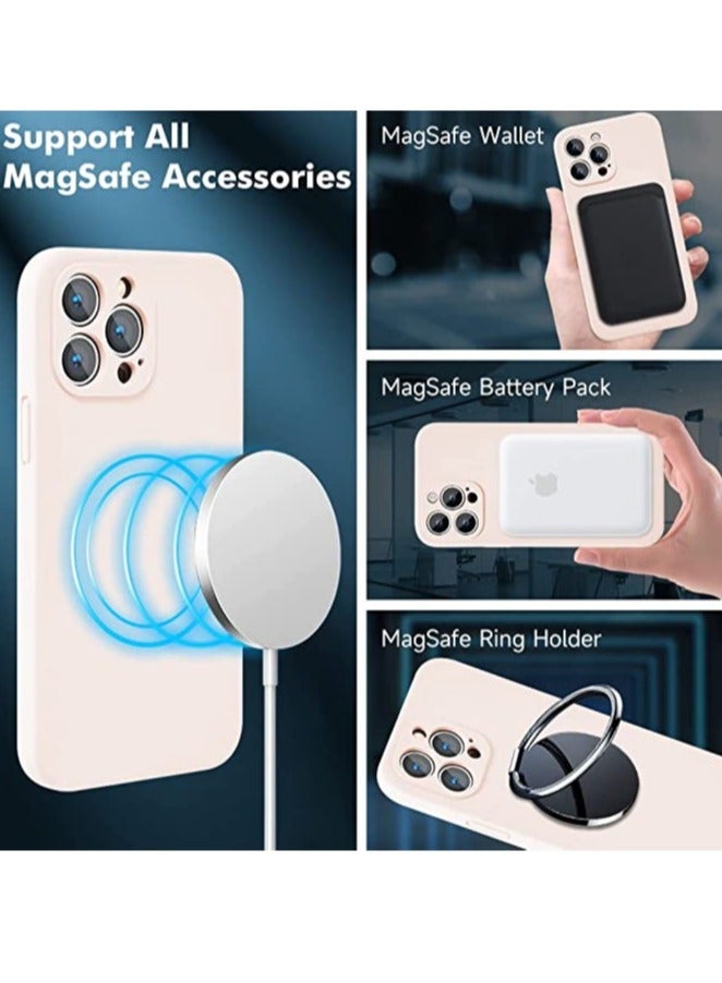 ELTRAZONE iPhone 14 Pro Max + 2 Pack Tempered Glass Screen Protector Magsafe Case Silicone Phone Case with Microfiber Lining for iPhone 14 Pro Max 6.7 inch 2022 - Image 2