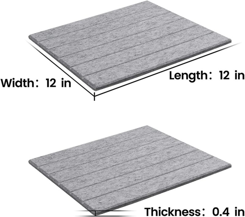 حاجز حراري للسيارات (Heat Shield Automotive)، 12 قطعة من الألواح الماصة للصوت ووسائد عازلة للصوت، تساعد في عزل الأصوات العميقة (Echo Bass Isolation)، تُستخدم لزينة الجدران والمعالجة الصوتية. - Image 2