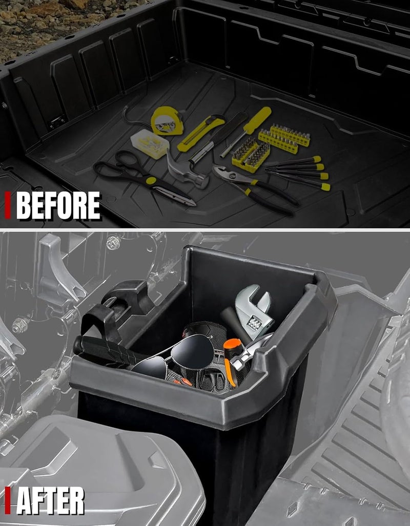 A & UTV PRO Defender Center Under Seat Storage Box - Removable Storage Bin for Can Am Defender/Defender Max (2016-2022) - Image 2