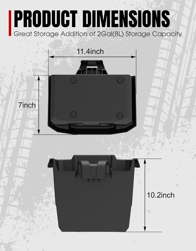 A & UTV PRO Defender Center Under Seat Storage Box - Removable Storage Bin for Can Am Defender/Defender Max (2016-2022) - Image 4