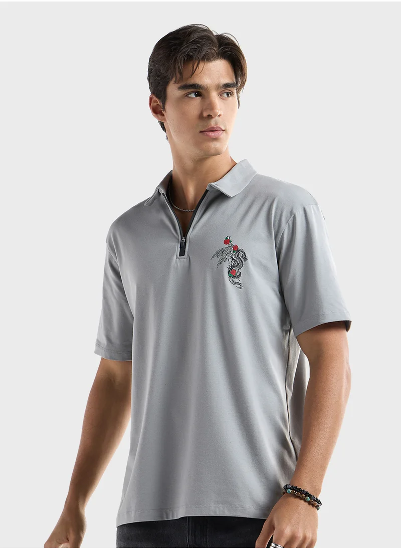 فاف Logo Detailed Short Sleeve Polo T-Shirt