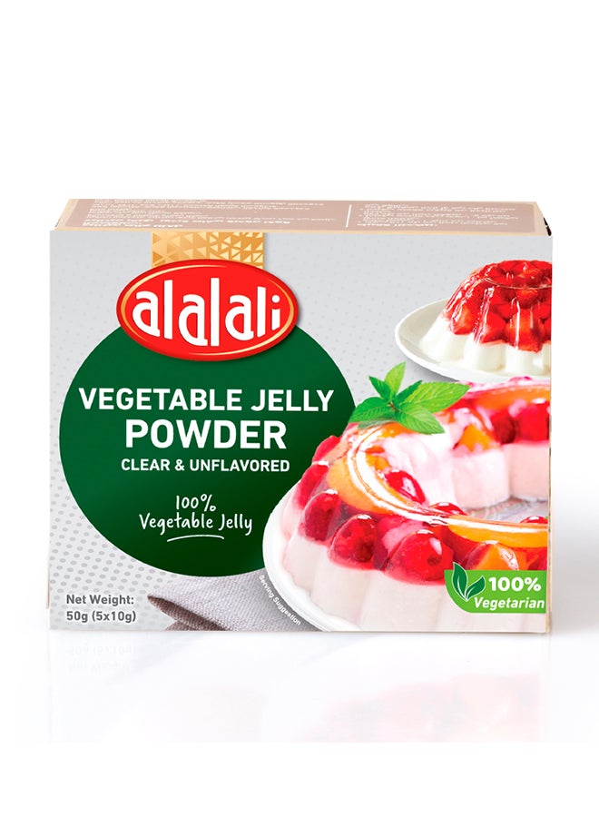 Al Alali Vegetable Jelly Powder Unflavoured 10 g (Pack of 5) - Image 1