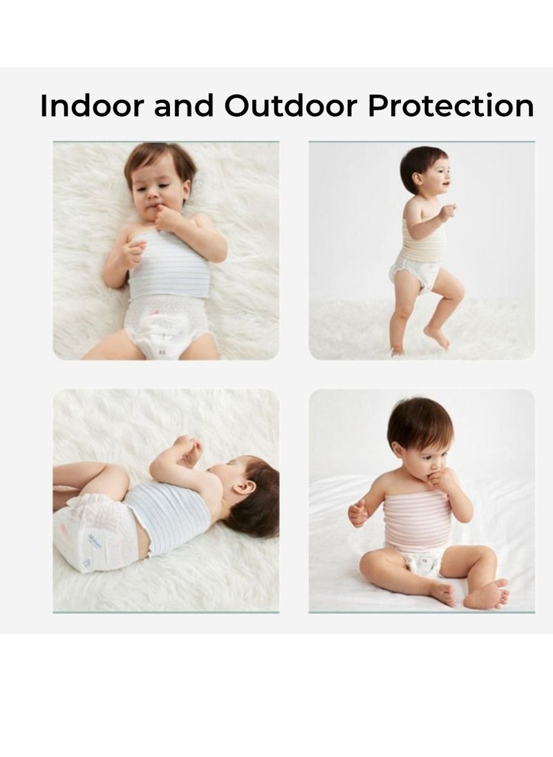 2PCS Baby Belly Bands Cotton Warm Apron Baby Umbilical Cord Newborn Belly Belt