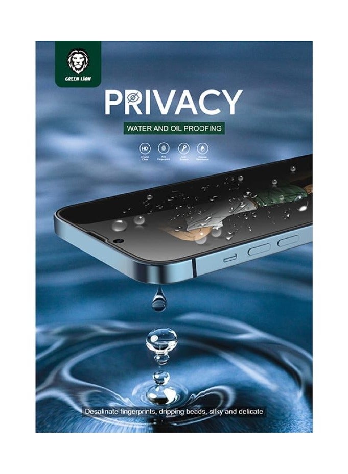 GREEN LION 3D Silicone Privacy Glass Screen Protector for iPhone 13 / 13 Pro 6.1" Bubble Free Blocked Side Viewing Highly Responsive Anti Fingerprint  Anti Scratch- Black - Image 5