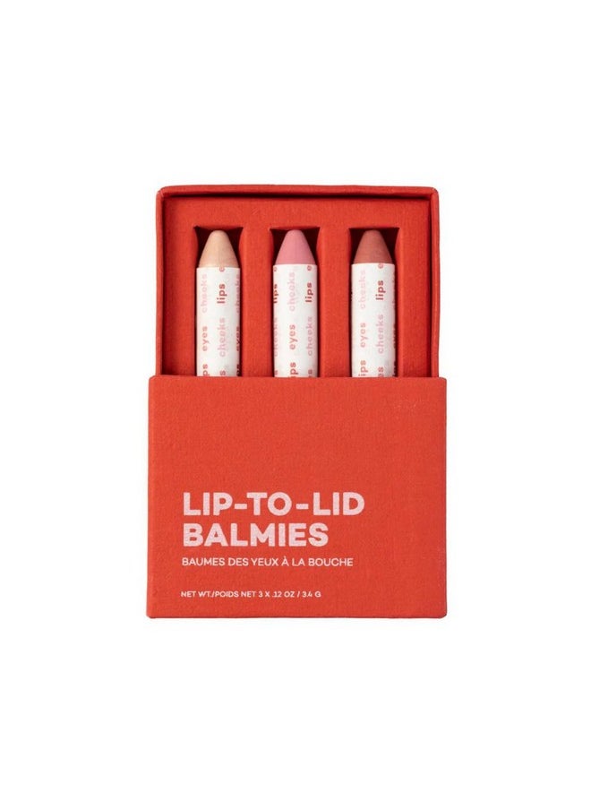 Axiology Multi Stick Crayons For Eyes Lips Cheeks Balmies Trio Gift Set Creamy Buildable Lightweight Moisturizing Blush Face Sticks Contour & Highlight All Day Wear Face Makeup (Cotton Candy Skies)  - Image 1