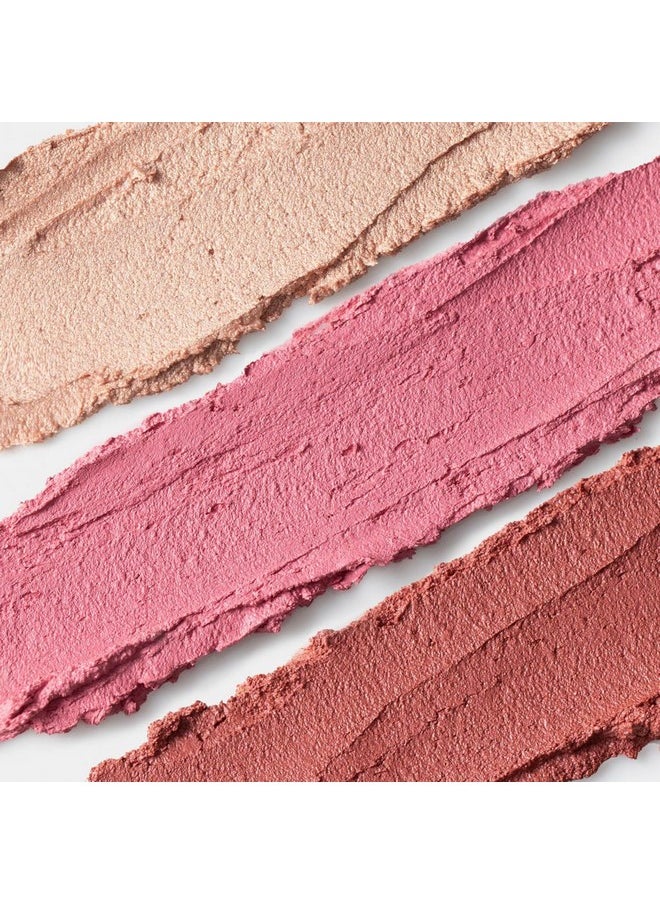 Axiology Multi Stick Crayons For Eyes Lips Cheeks Balmies Trio Gift Set Creamy Buildable Lightweight Moisturizing Blush Face Sticks Contour & Highlight All Day Wear Face Makeup (Cotton Candy Skies)  - Image 2