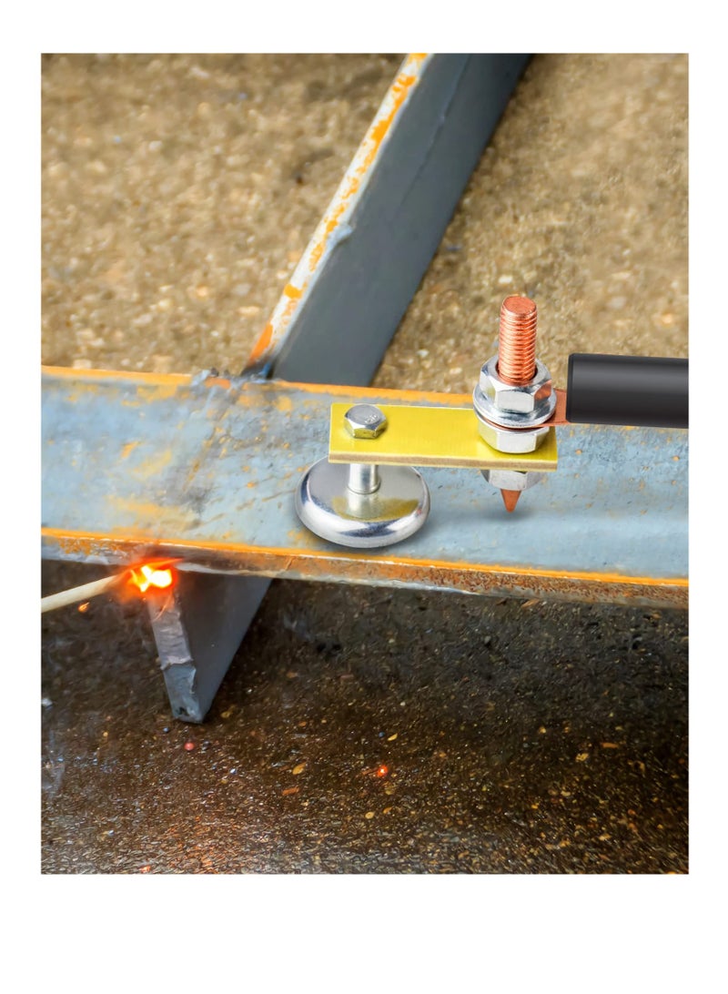 SYOSI Welding Magnetic Ground Clamp, Welding Magnet Head, Copper Tail Welding Support Tool Upgrade Magnetic Welding Support Ground Clamp Tools, Welding Magnet Head Strong Magnetism Large Suction (2 Pack) - Image 5