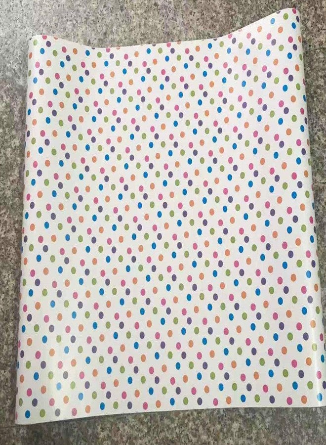 TAOGIFT Self-Adhesive Colorful Polka Dot Shelf Drawer Liner Paper Dresser Furniture Wall Decal Sticker Paper Peel and Stick Wallpaper 17.7"x78.7" - Image 3