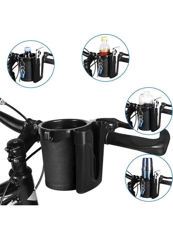 UNUNS 3-In-1 Bike Cup Holder,Motorbike Handlebar Water Bottle Holders+Cell Phone Holder+Keys Holder,Multifunctional Cup Holder For Baby Bottles,Drink Bottle,Beverage Cup,Fit Bicycle Motorcycle Scooter Boat - Image 4