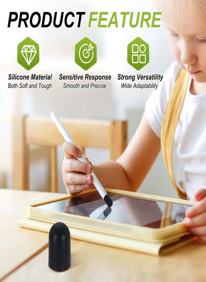 PATIKIL 4.5mm (0.18") Stylus Pen Tips, 100Pcs Conductive Rubber Capacitive Touch Screen Pens Tip for Mobile Phones Computers Tablets E-Readers Smart Drawing Boards, Black - Image 3