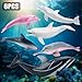 THINKBAY 6PCS 5 Realistic Dolphin Figurines Toy for Toddlers Ocean Animal Bath Toys for Kids Dolphin Cake Toppers Birthday Party Favors Gifts for Boys Girls - Image 4