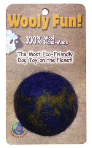 One Pet Planet 86003 2Inch Wooly Fun Ball Dog Toy - Image 1
