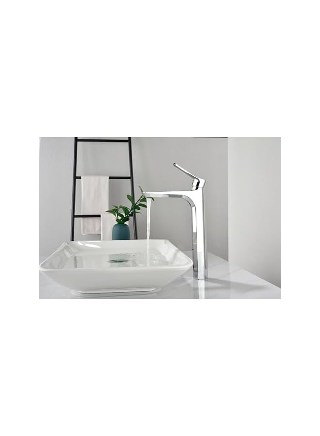 The Bros خلاط حوض بمقبض واحد صنبور حوض غسيل ثقيل الاستخدام صنبور حمام مياه باردة وساخنة صنبور حوض تجميل بارتفاع قابل للزيادة - Image 3