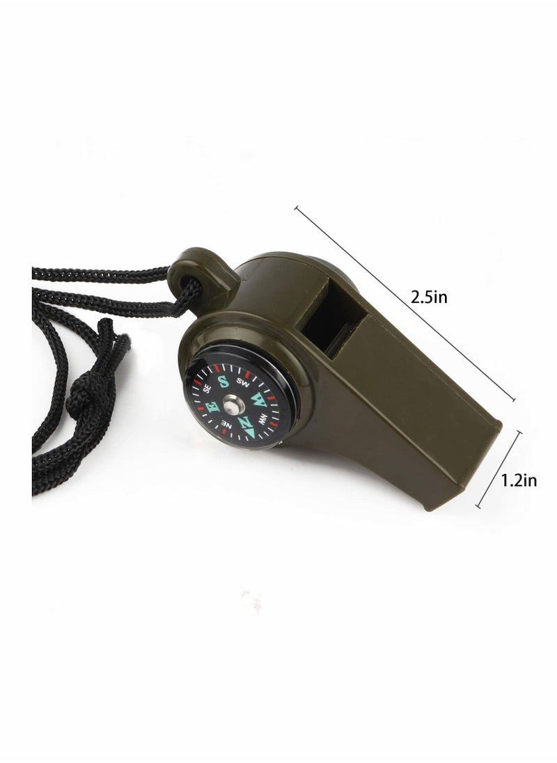 Excefore Emergency Survival Whistle, Emergency Whistle with Compass 3 Pack  - Image 2