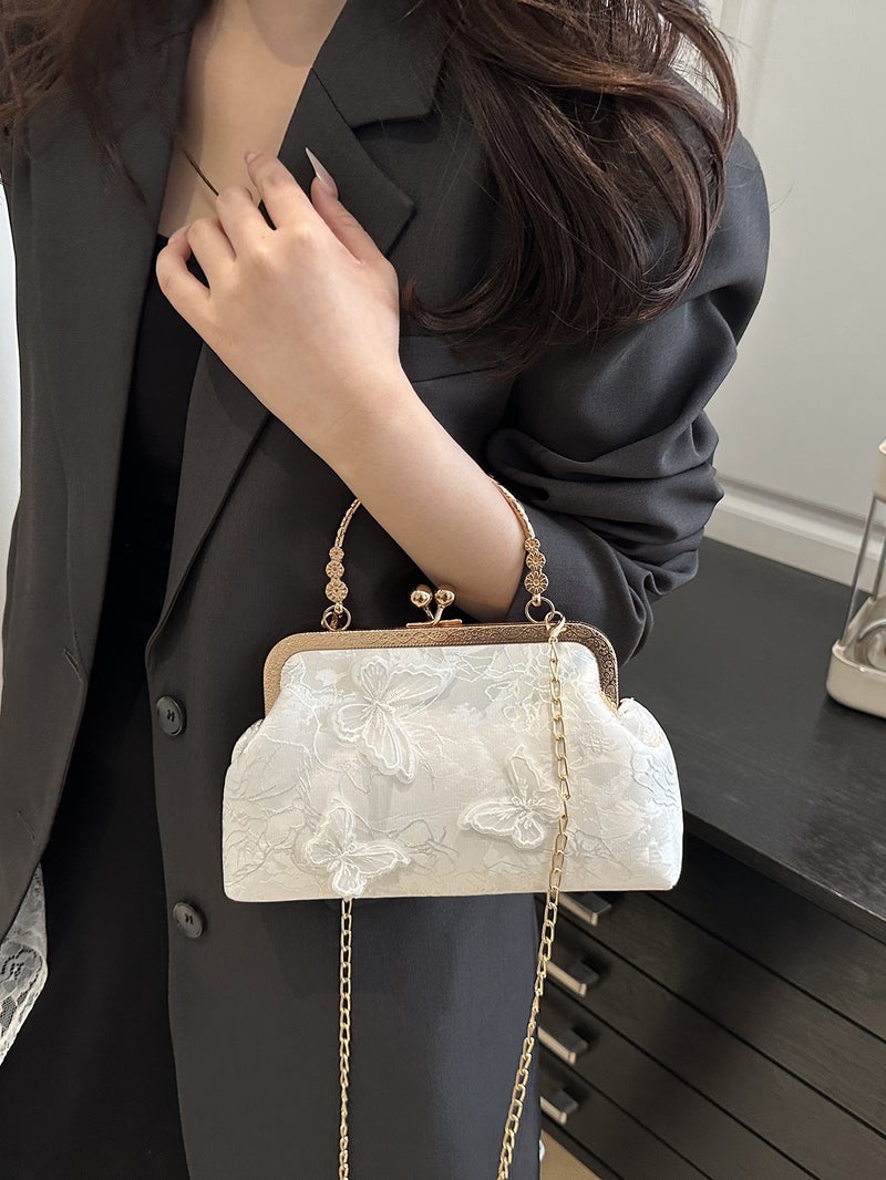 2025 Chinese Style Butterfly Handbag Simple Sweet Fashion Cheongsam Bag Chain Shoulder Crossbody Bag - Image 3