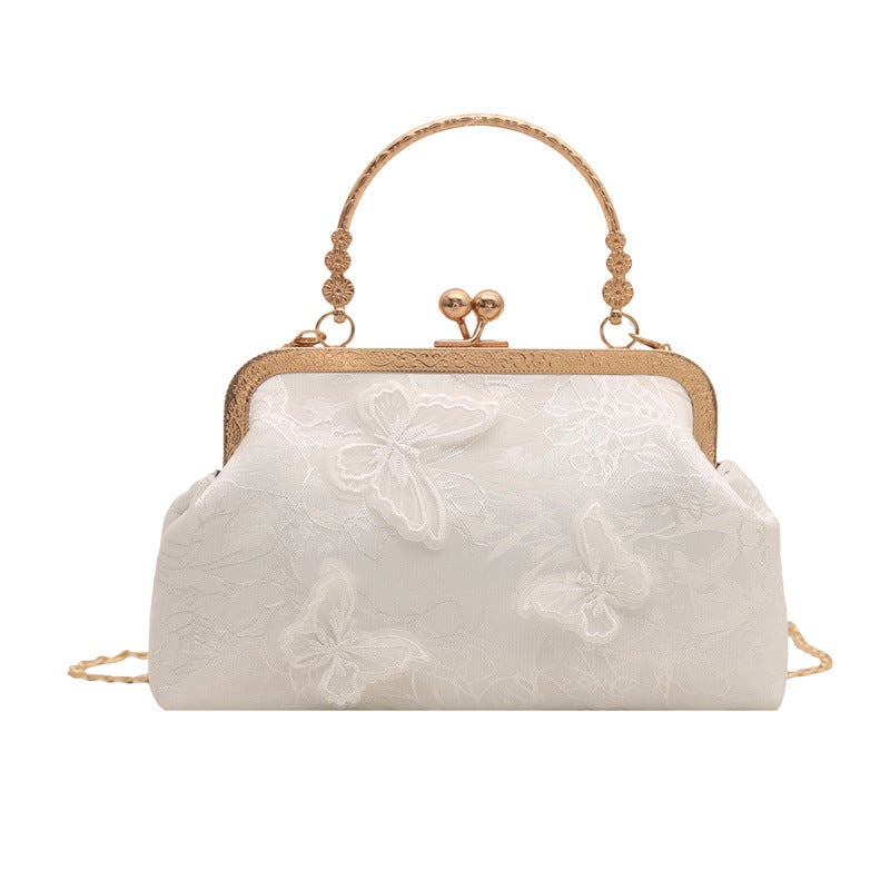2025 Chinese Style Butterfly Handbag Simple Sweet Fashion Cheongsam Bag Chain Shoulder Crossbody Bag - Image 1