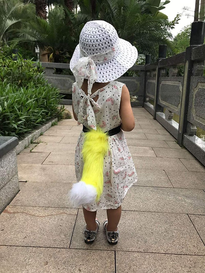 BANLAN Faux Fur Fox Costume Cat Tail Cosplay Halloween Christmas Party Costume One Size, Orange - Image 5