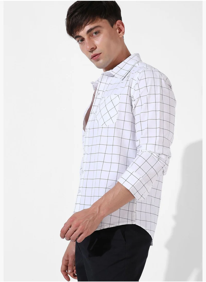 Campus Sutra Men's Checkered Casual Shirt