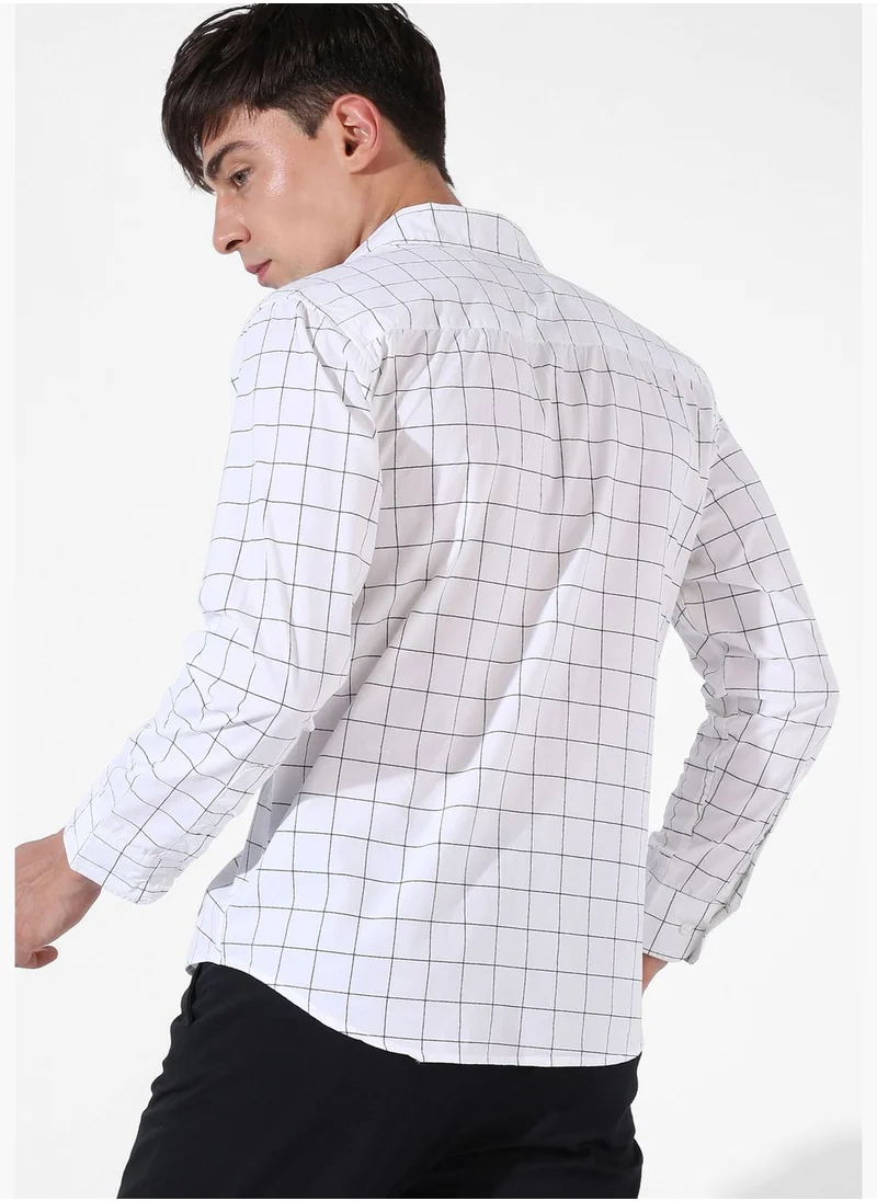Campus Sutra Men's Checkered Casual Shirt