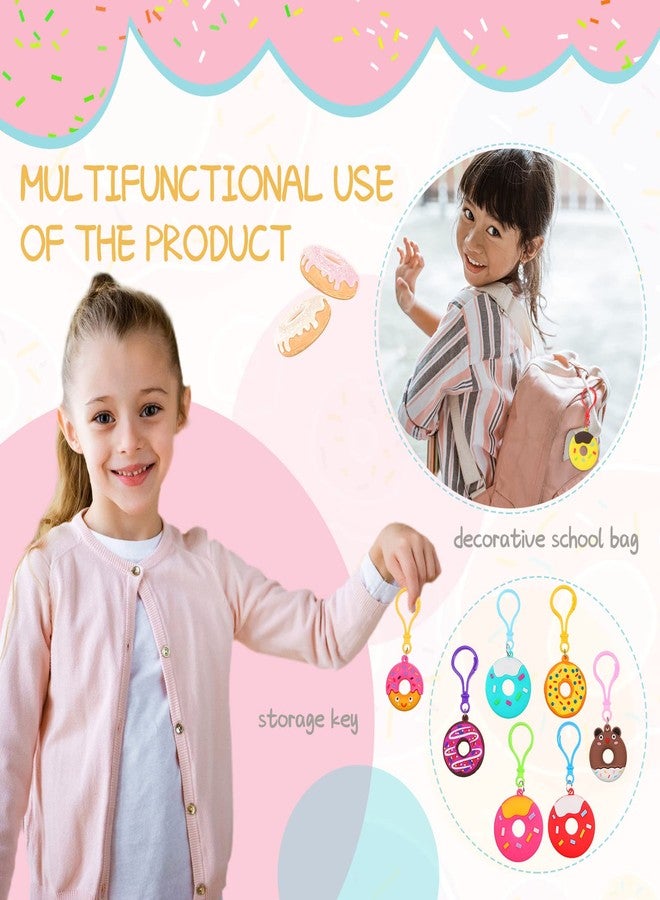 Zhehao 36 Pcs Sweet Donut Keychain Donut Party Favors Kids Key Chains for Backpacks Pendant Sweet Theme for Kid Toy Ornament Souvenirs Gift - Image 4
