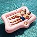 HeySplash Inflatable Pool Float Lounge Large Inflatable Pool Floats Boat for Adults with Cup Holder Detachable Pillow Tanning Pool Lounger Float for Outdoor Lake River Summer Water PartyPink Leaf - Image 3