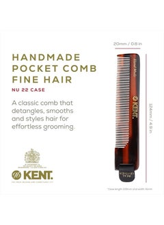 Kent NU22 Handmade All Fine Tooth Pocket Comb for Men, Women and Kids, Hair Comb Straightener for Everyday Grooming Styling Hair, Beard and Mustache, Saw Cut and Hand Polished, Made in England - pzsku/ZF35BAD00D61A14151A65Z/45/_/1741095503/1dcf46b1-acfd-4135-a721-ac04c1ac9df0