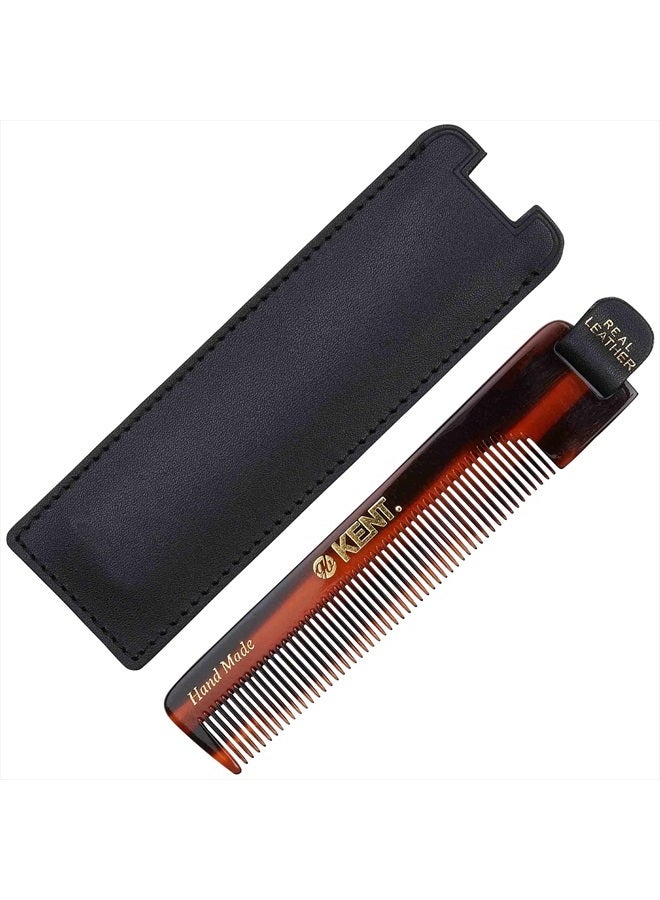 Kent NU22 Handmade All Fine Tooth Pocket Comb for Men, Women and Kids, Hair Comb Straightener for Everyday Grooming Styling Hair, Beard and Mustache, Saw Cut and Hand Polished, Made in England - Image 1