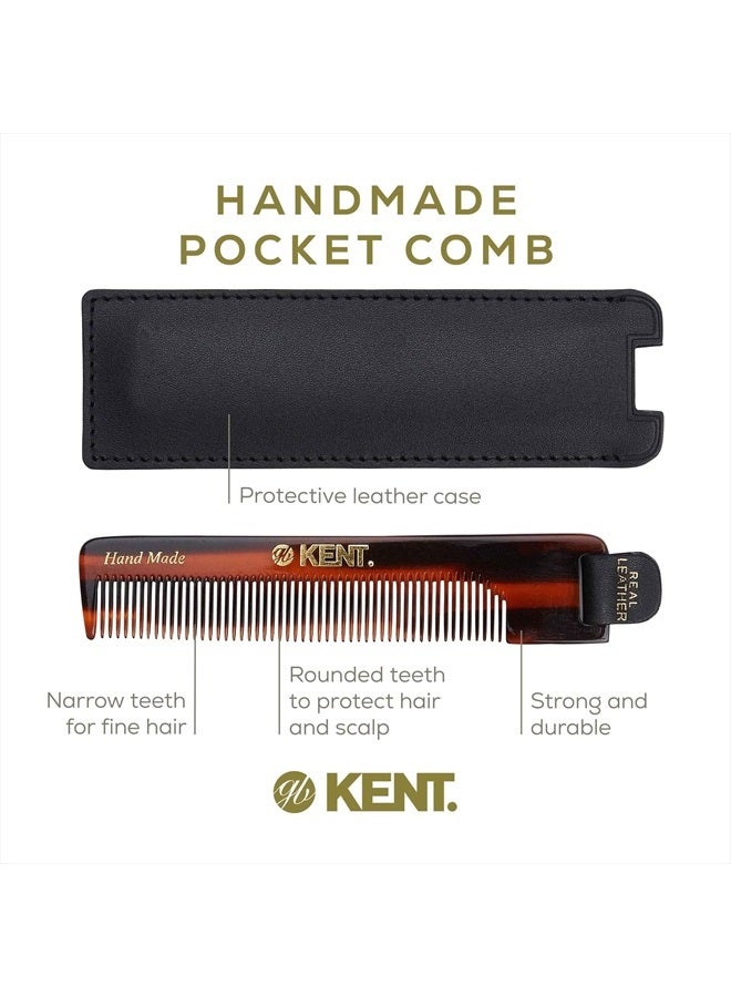 Kent NU22 Handmade All Fine Tooth Pocket Comb for Men, Women and Kids, Hair Comb Straightener for Everyday Grooming Styling Hair, Beard and Mustache, Saw Cut and Hand Polished, Made in England - Image 4