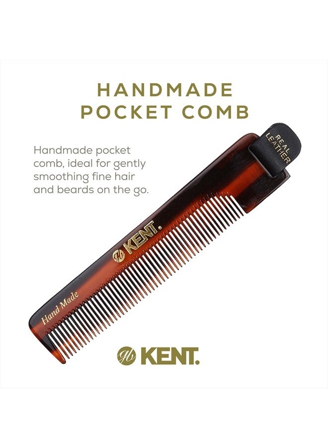 Kent NU22 Handmade All Fine Tooth Pocket Comb for Men, Women and Kids, Hair Comb Straightener for Everyday Grooming Styling Hair, Beard and Mustache, Saw Cut and Hand Polished, Made in England - Image 3