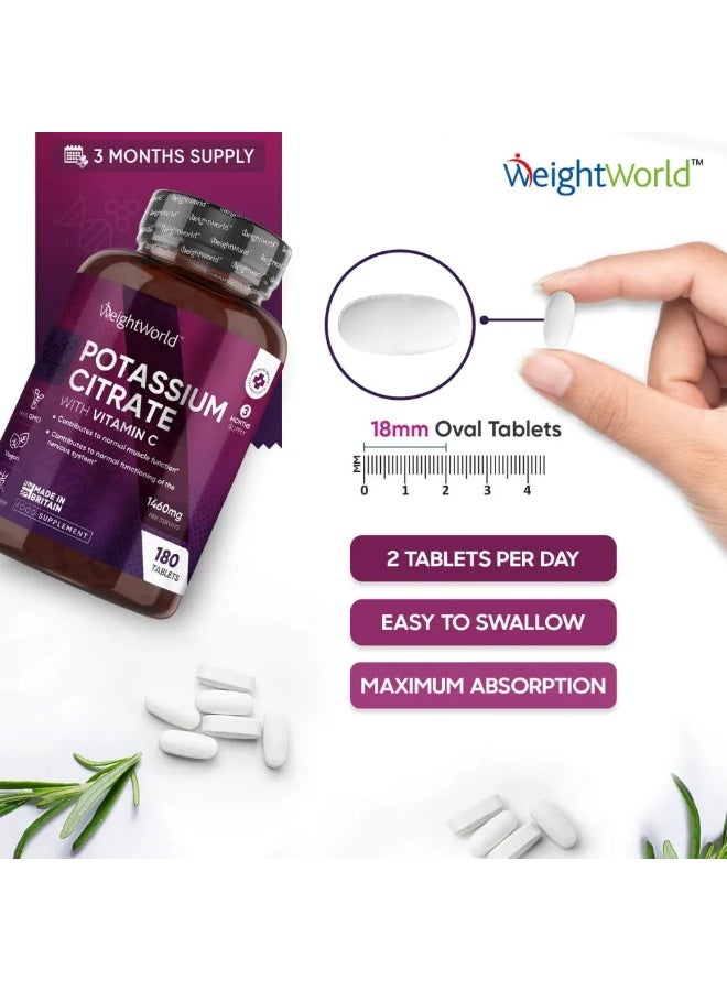 أقراص سترات البوتاسيوم 1460 مجم – 180 قرص، صنع في المملكة المتحدة – تدعم توازن الإلكتروليتات، وظائف العضلات وصحة القلب - Image 4