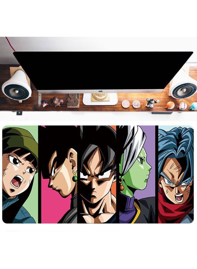 لوحة ماوس أنيمي دراغون بول، لوحة ماوس أنيمي، لوحة ماوس للألعاب، لوحة ماوس كبيرة، لوحة ماوس لوحة مفاتيح ممتدة مع قاعدة غير قابلة للانزلاق وحواف مخيطة، 15.7 × 35.4 بوصة - Image 1