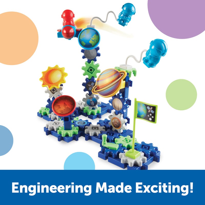 Learning Resources Learning Resources Gears! Gears! Gears! Space Explorers Building Set, 77 Pieces, Ages 4+, Gears & Construction Toy, STEM Toys, Gears for Kids - Image 3