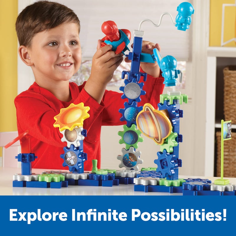 Learning Resources Learning Resources Gears! Gears! Gears! Space Explorers Building Set, 77 Pieces, Ages 4+, Gears & Construction Toy, STEM Toys, Gears for Kids - Image 2