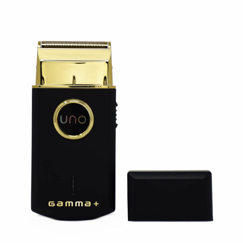 GAMMA+ Uno Mini-Sized Travel Cordless Mens Single Foil Shaver, Micro-USB Rechargeable for Shorter Facial Stubble, Black - Image 1
